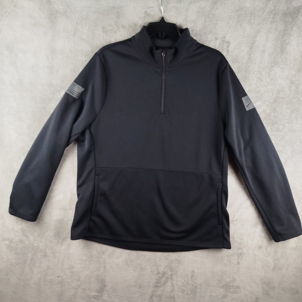 Grunt Style Waffle Half Zip Pullover Black Jacket Mens Size XL‎ Military Hunting
